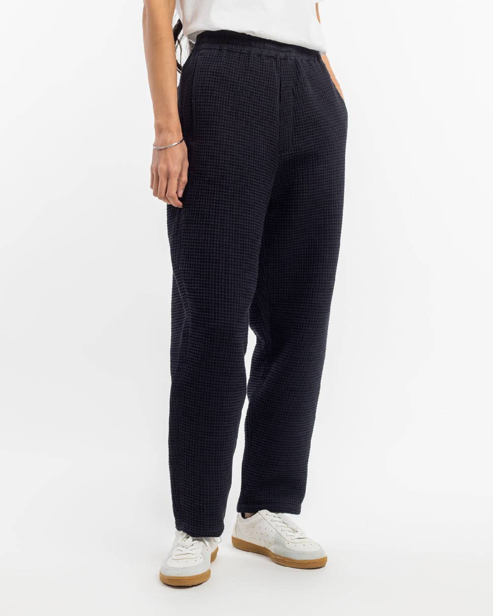 Rotholz Weite Hose Waffle Cotton - Schwarz Blitzverkäufe
