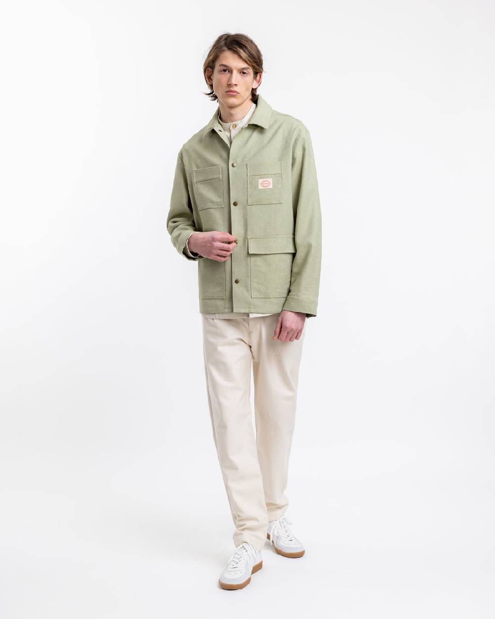 Rotholz Leichte Jacke aus Bio Canvas Grün Kariert Flash Sale