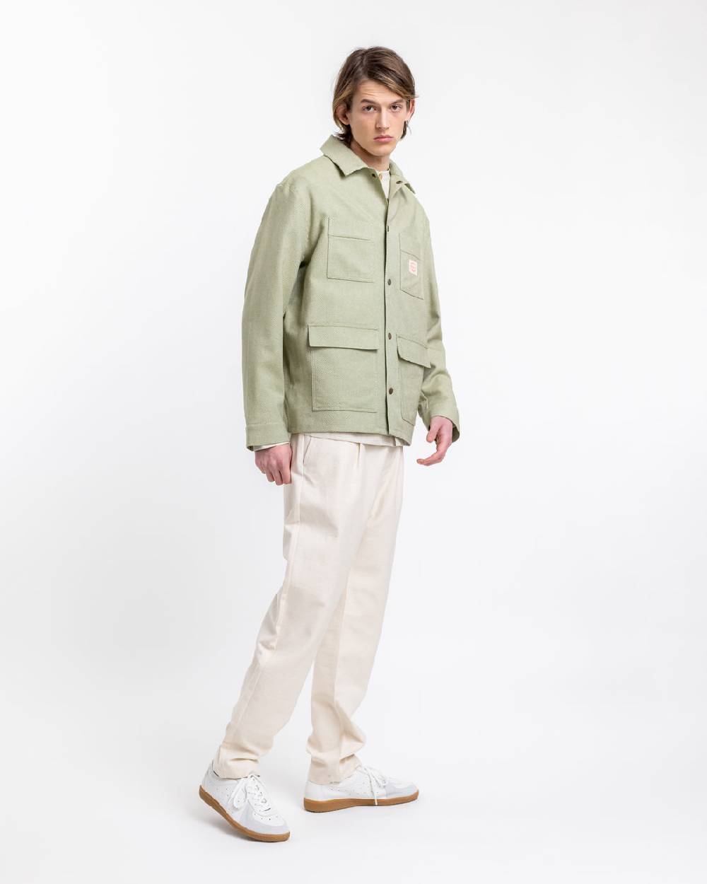Rotholz Leichte Jacke aus Bio Canvas Grün Kariert Flash Sale