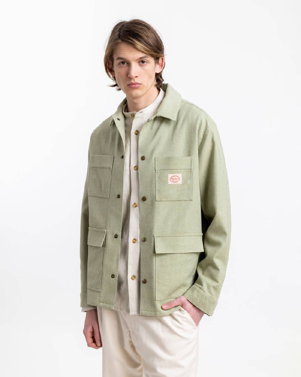 Rotholz Leichte Jacke aus Bio Canvas Grün Kariert Flash Sale
