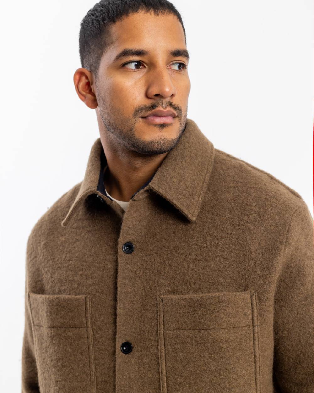 Rotholz Overshirt Bio Wollmischung - Braun Online Shopping