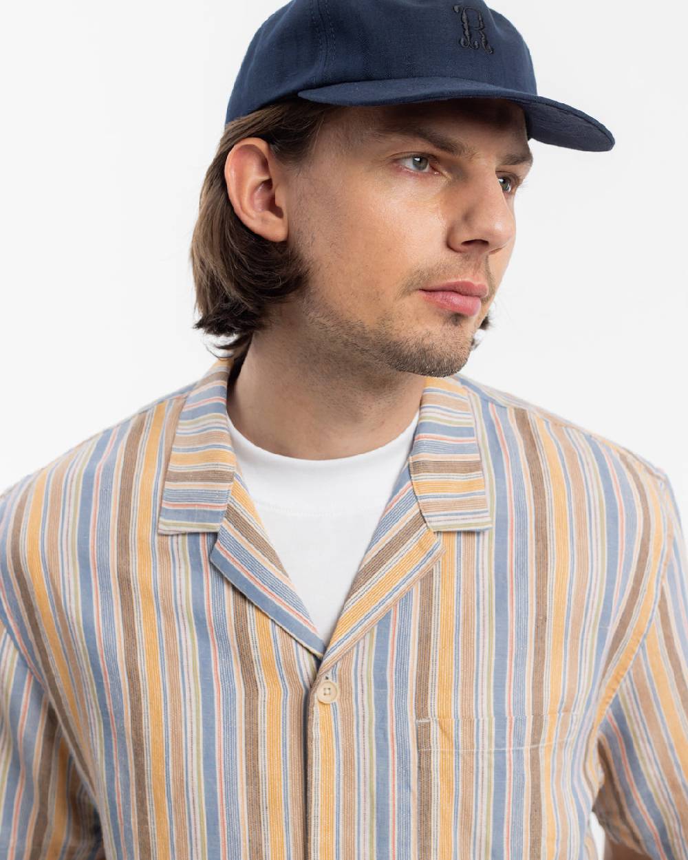 Rotholz Bowling Shirt Leinen Mix - Gestreift Exklusivangebot