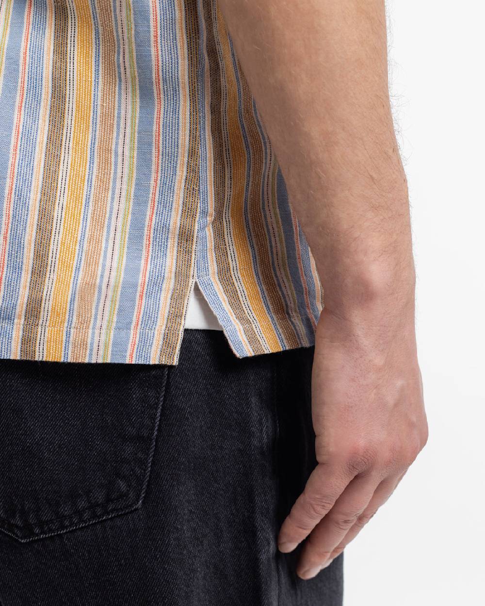 Rotholz Bowling Shirt Leinen Mix - Gestreift Exklusivangebot