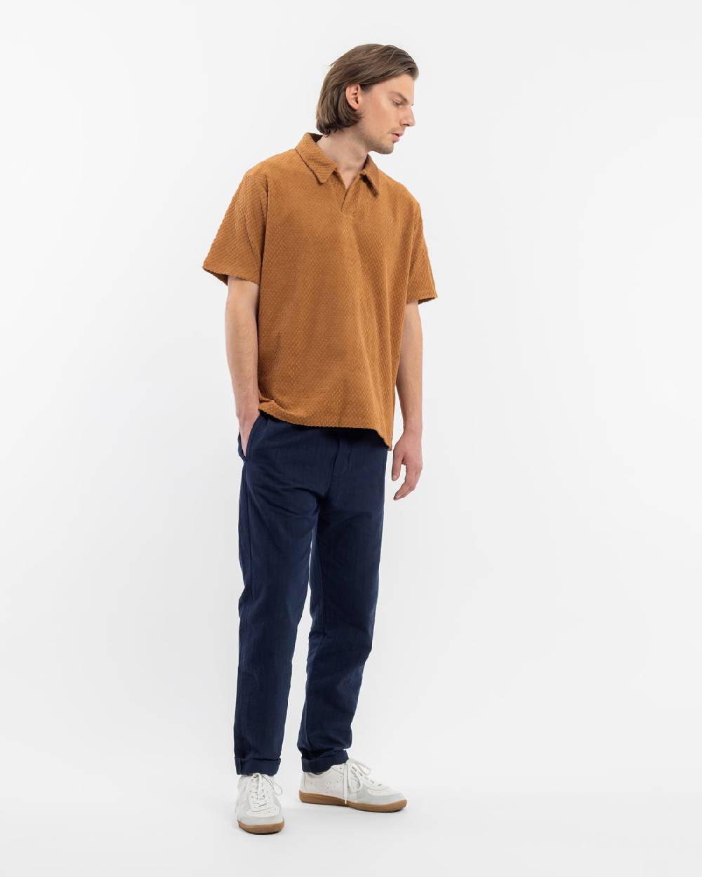Rotholz Frottee Polo Bio Baumwolle - Karamell Cyber Monday