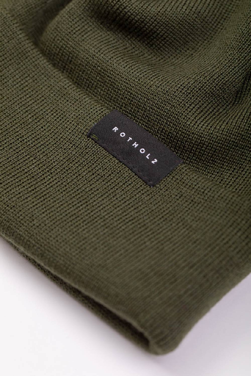 Rotholz Kurze Mütze Merino Fein - Olive Online Outlet