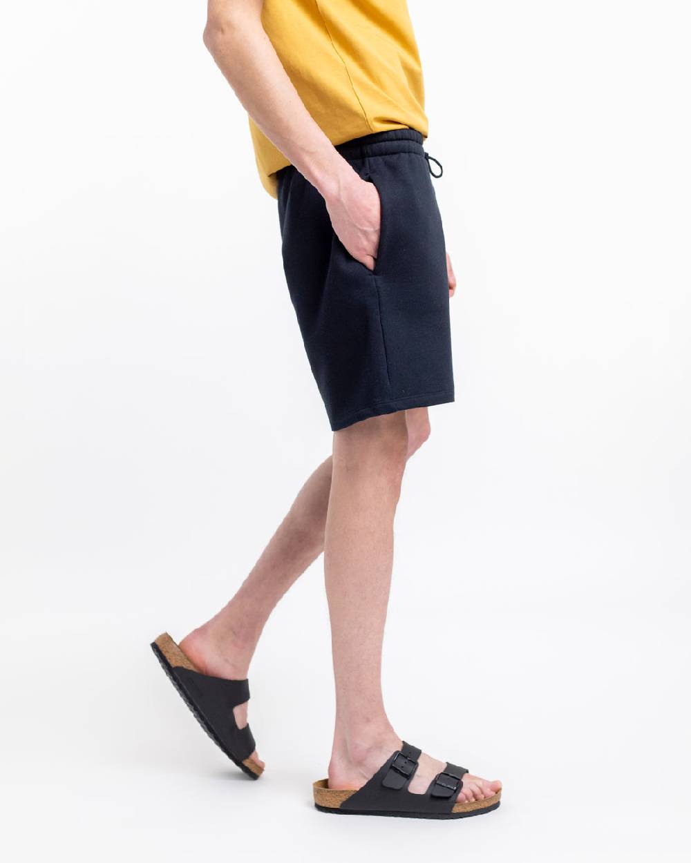 Rotholz Logo Sweatshorts aus Bio-Baumwolle Schwarz Exklusive Angebote