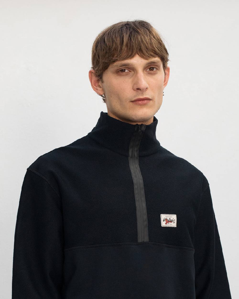 Rotholz Divided Sweatshirt Bio Baumwolle - Schwarz Sonderangebote