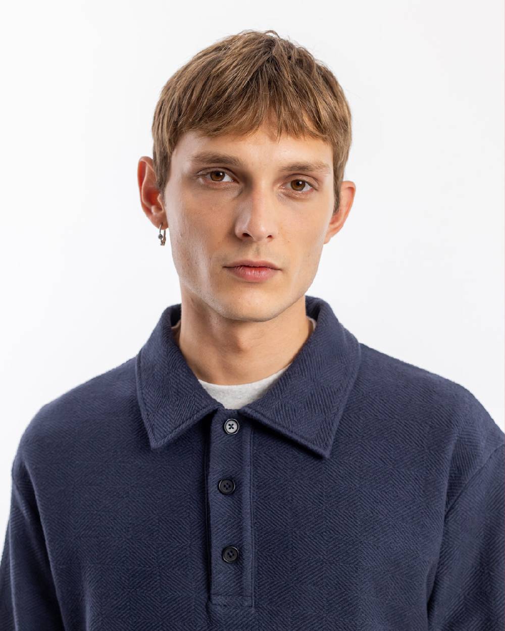 Rotholz Polo Jersey Bio Baumwolle - Dunkelblau Kostenlose Rückgabe
