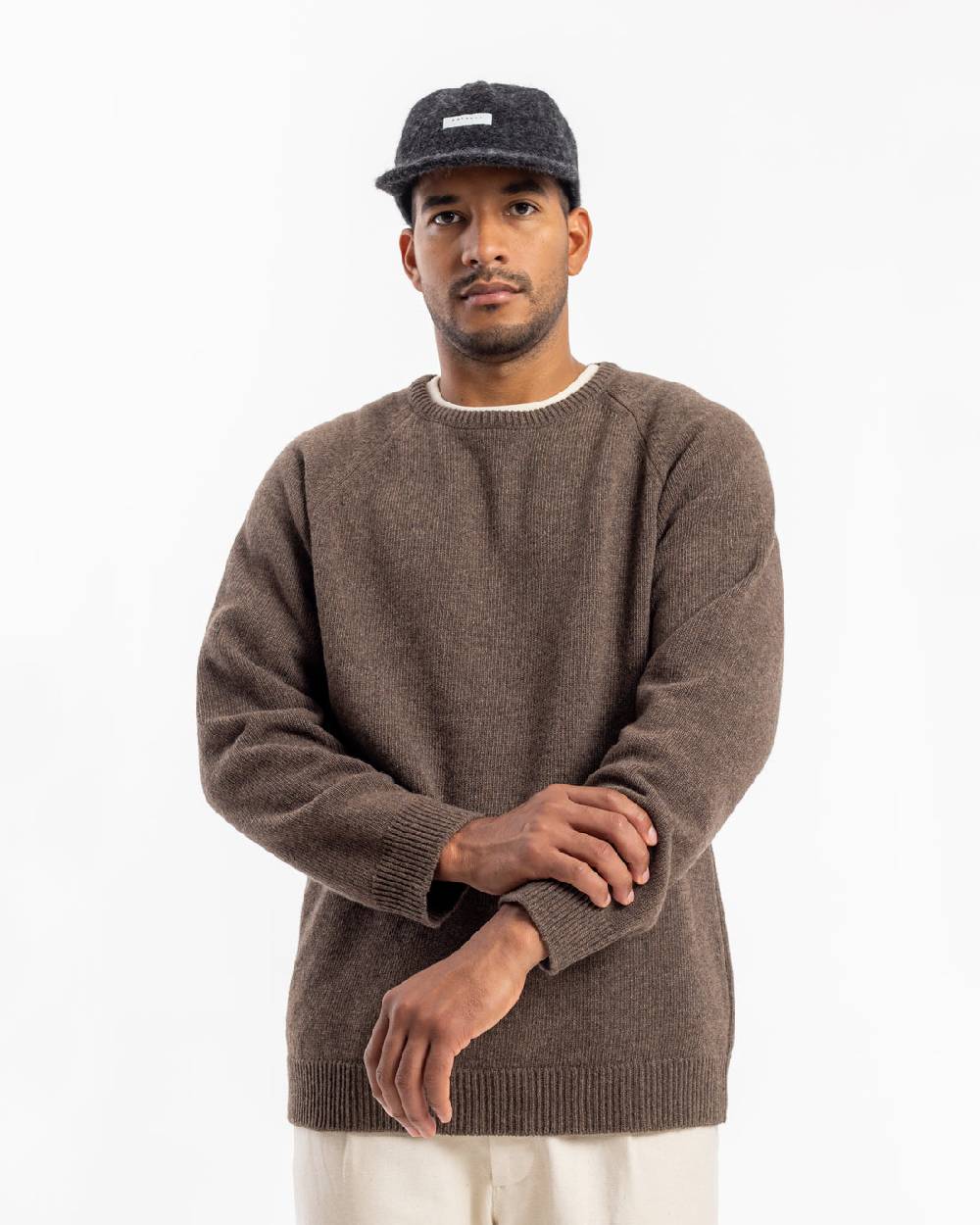 Rotholz Strickpullover Wollmischung - Braun Neueste Stile