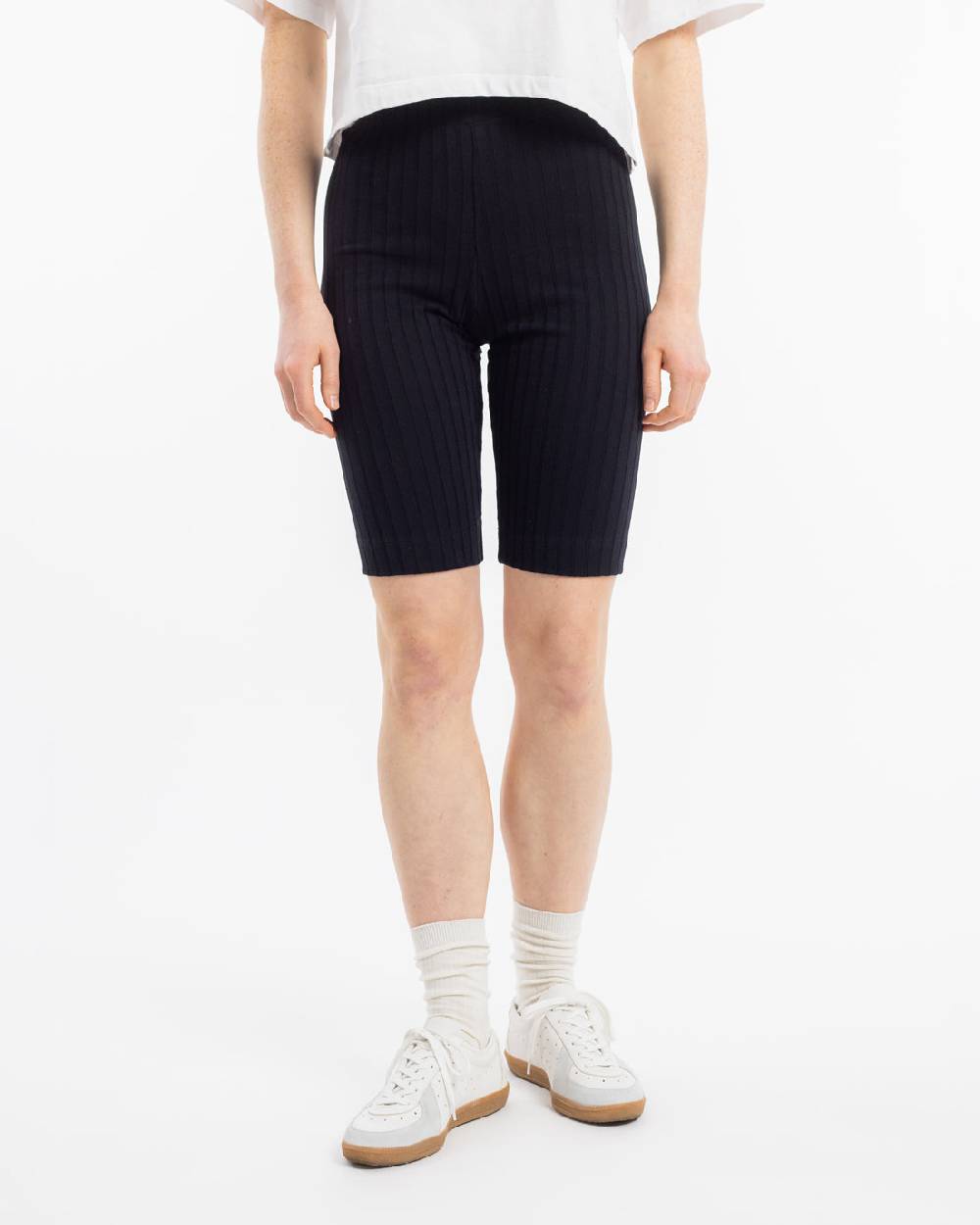 Rotholz Gerippte Biker Shorts Bio Baumwolle - Schwarz Letzter Tag