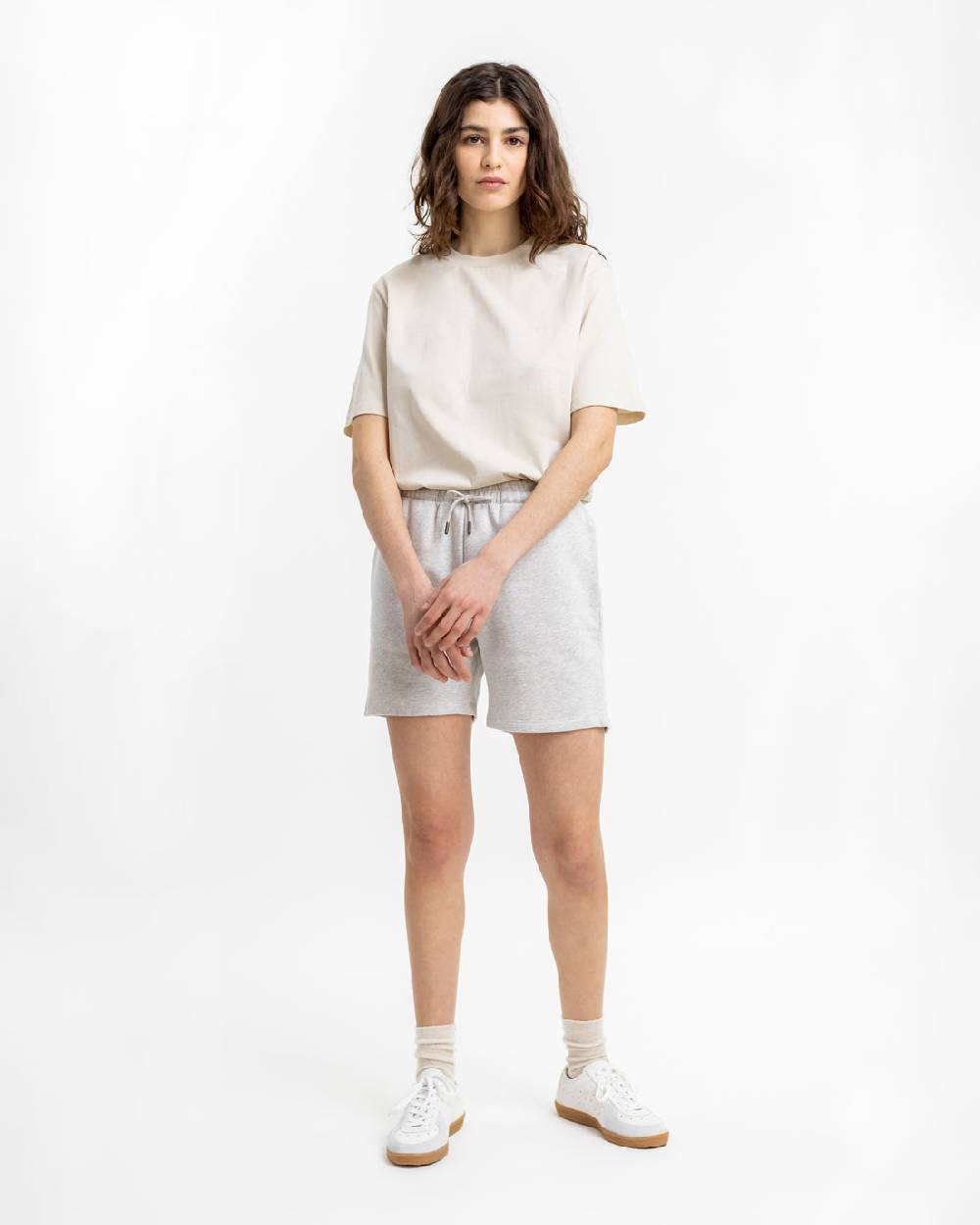 Rotholz Logo Sweatshorts aus Bio-Baumwolle Grau Bis zu 65% Rabatt