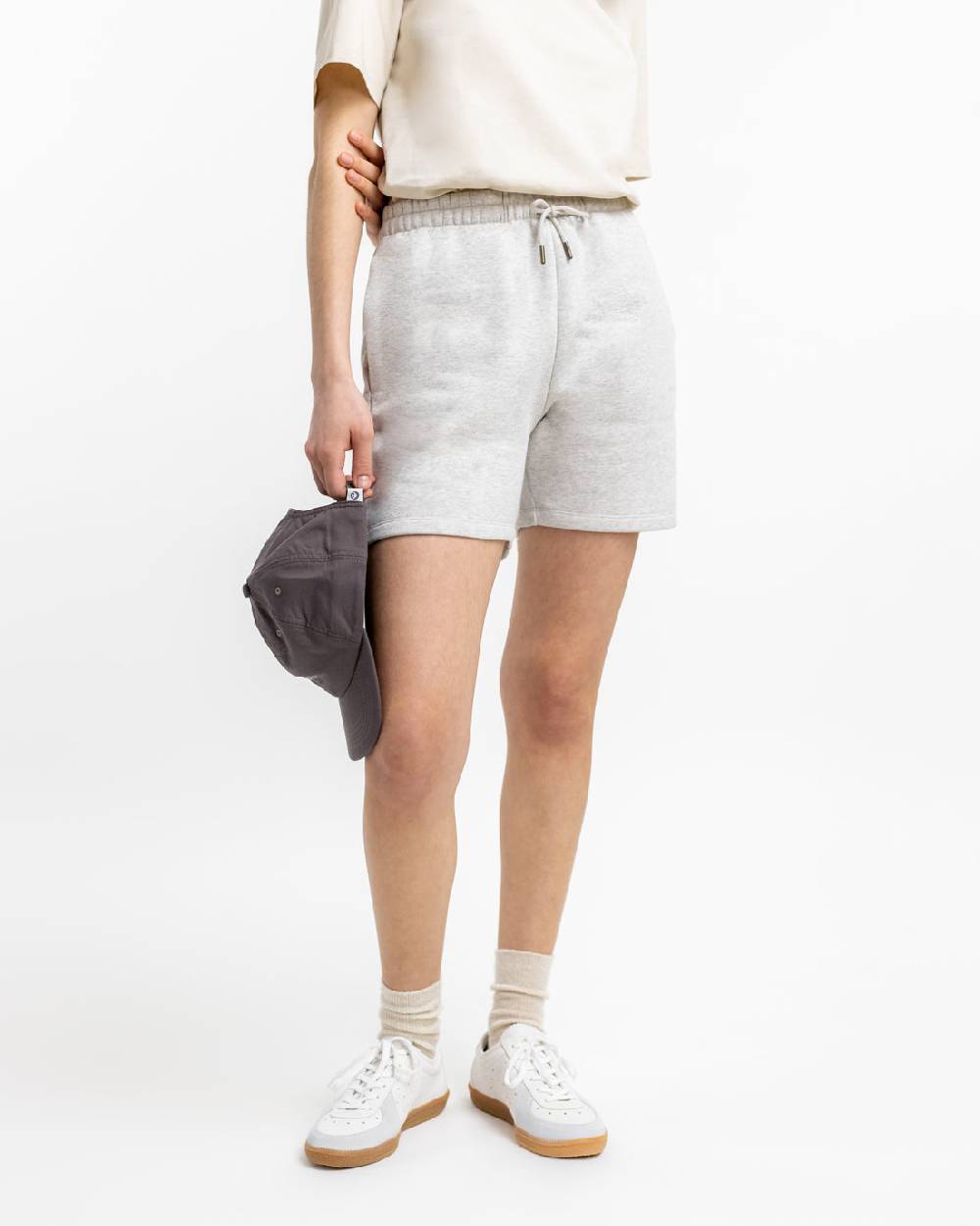 Rotholz Logo Sweatshorts aus Bio-Baumwolle Grau Bis zu 65% Rabatt