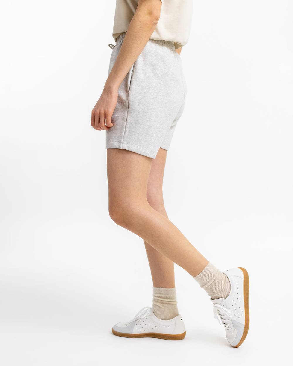 Rotholz Logo Sweatshorts aus Bio-Baumwolle Grau Bis zu 65% Rabatt