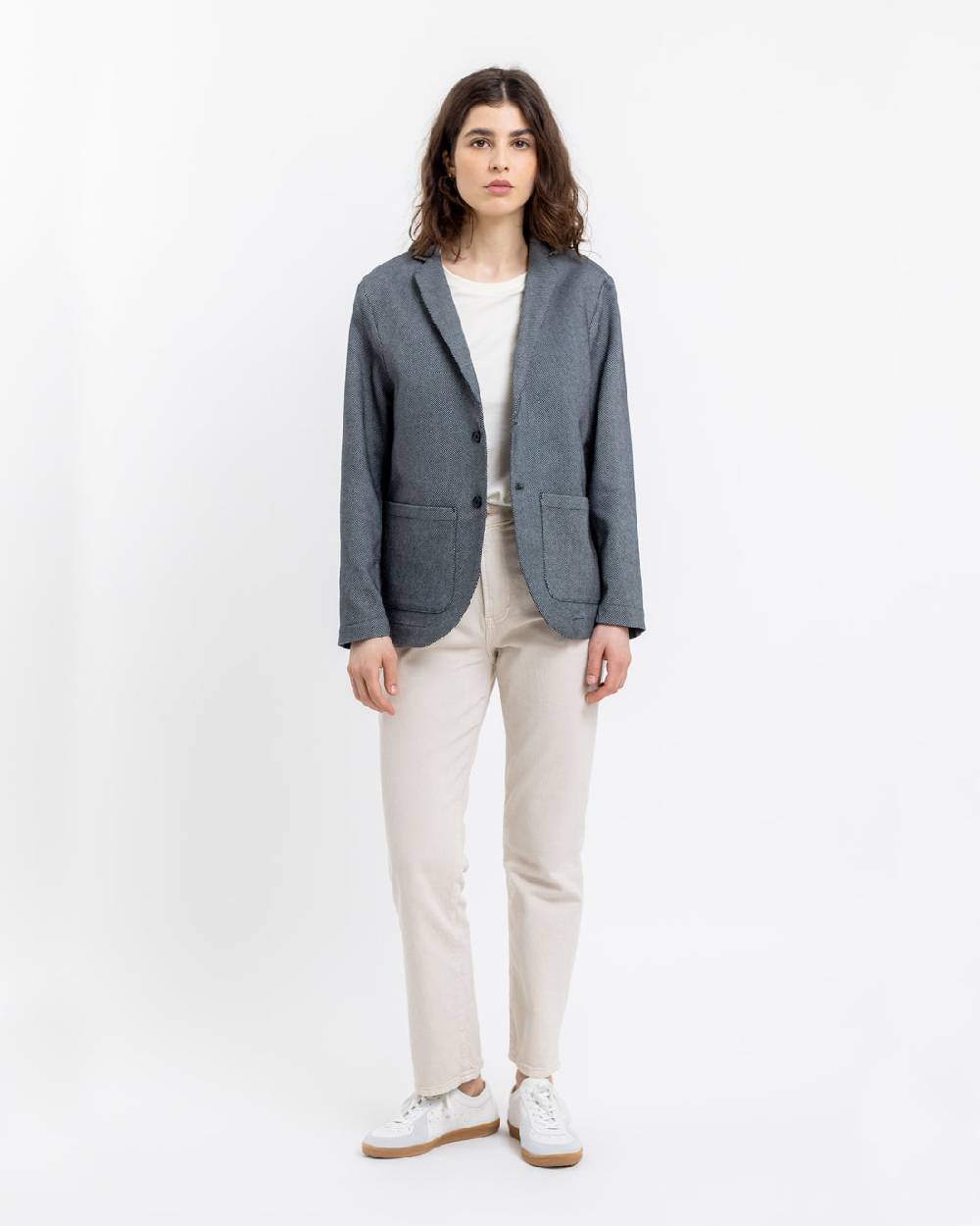 Rotholz Workwear Blazer aus Bio Twill Schwarz Kariert Vierteljährliche Förderung