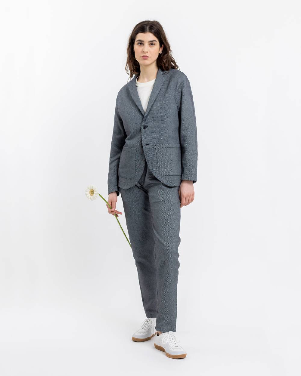 Rotholz Workwear Blazer aus Bio Twill Schwarz Kariert Vierteljährliche Förderung