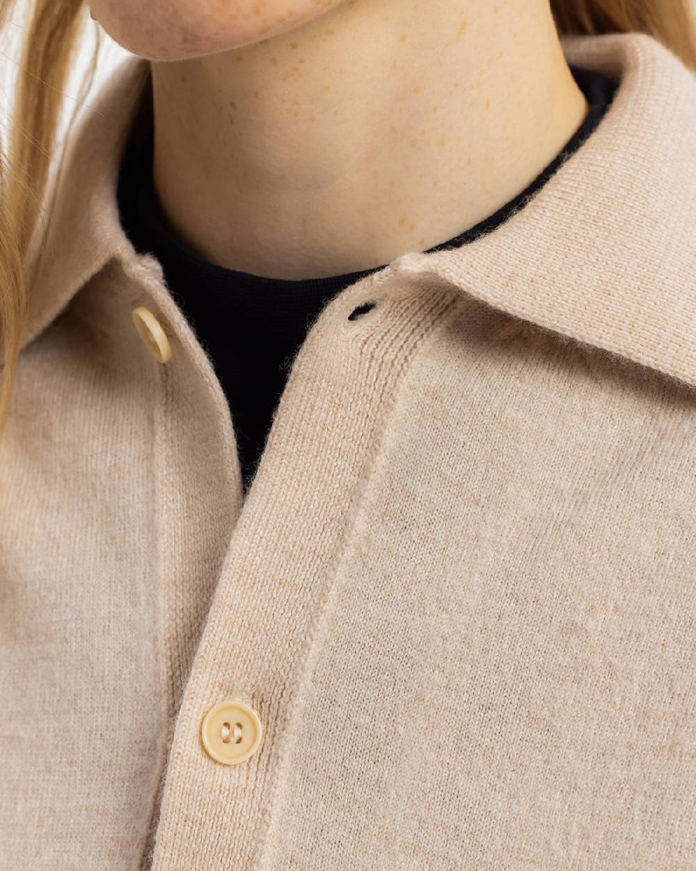 Rotholz Strick Shirt Merinowolle - Sand Speichern exportieren