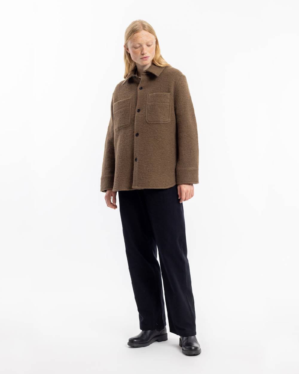 Rotholz Overshirt Bio Wollmischung - Braun Black Friday Preise