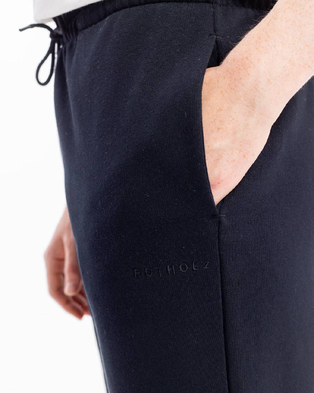 Rotholz Logo Sweatpants Bio Baumwolle - Schwarz Valentinstagsangebot