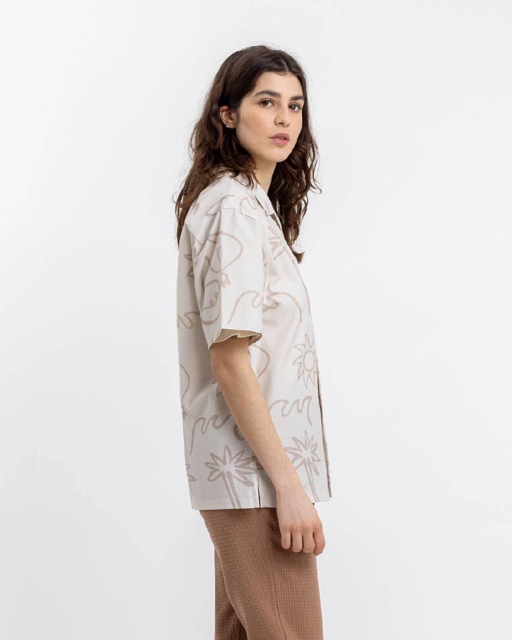 Rotholz Beachside Bowling Hemd Off-White Sonderangebote