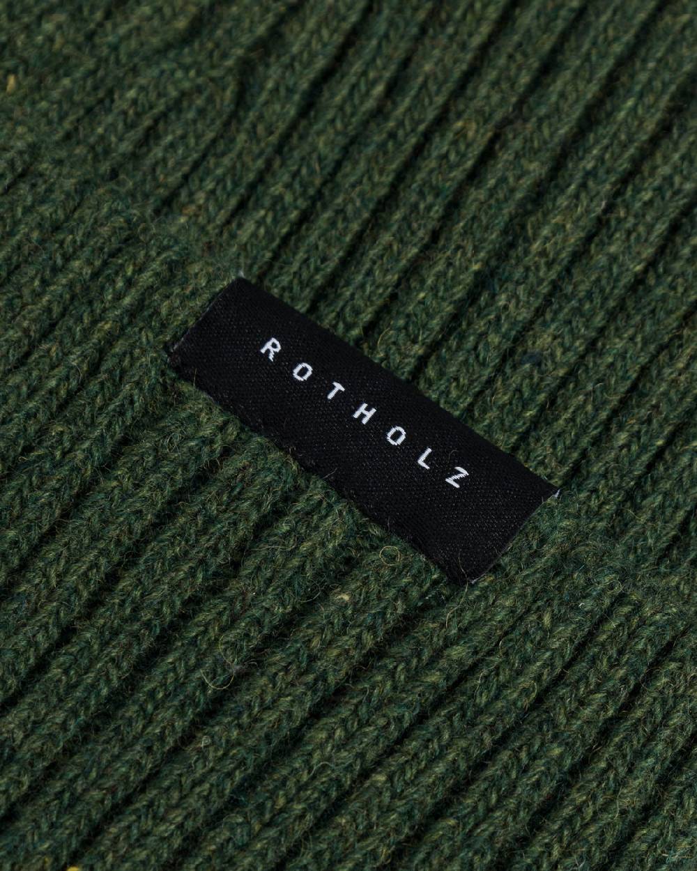 Rotholz Klassische Mütze Wollmix Ripp - Grün Bis zu 50% Rabatt