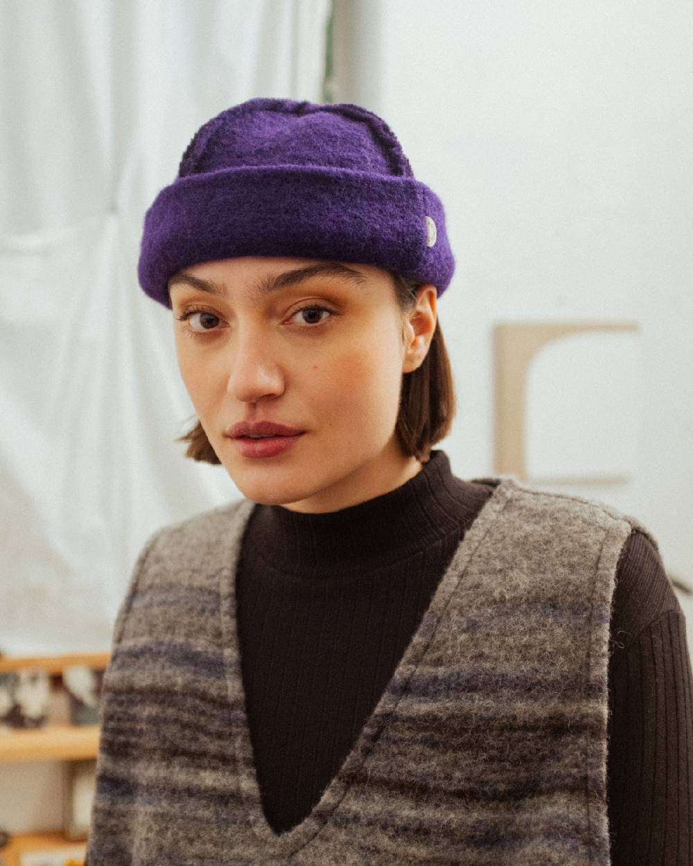 Rotholz Toque Bio Wollmischung - Lila Angebote