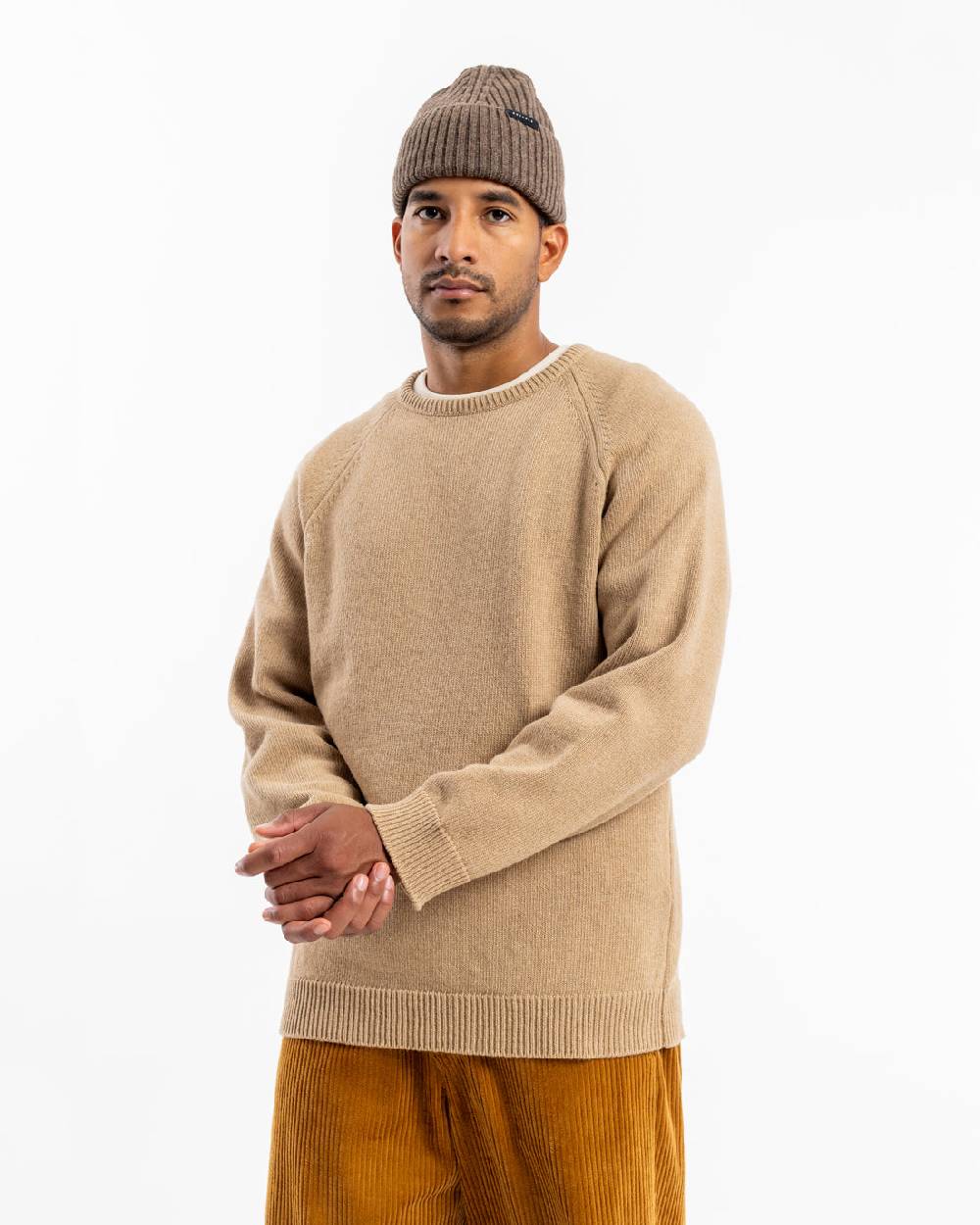 Rotholz Strickpullover Wollmischung - Beige Limitierter Zeitrabatt