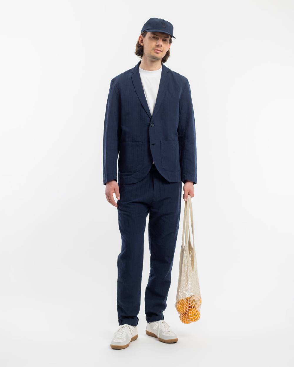 Rotholz Workwear Blazer Leinen Mix - Dunkelblau Sonderangebot