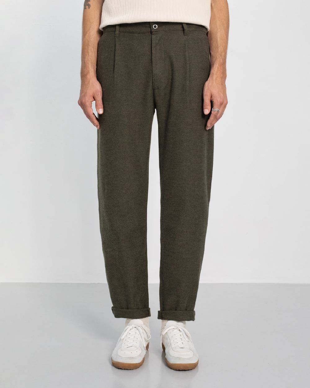 Rotholz Everyday Flanell Hose Bio Baumwolle - Grün Saisonschlussverkauf