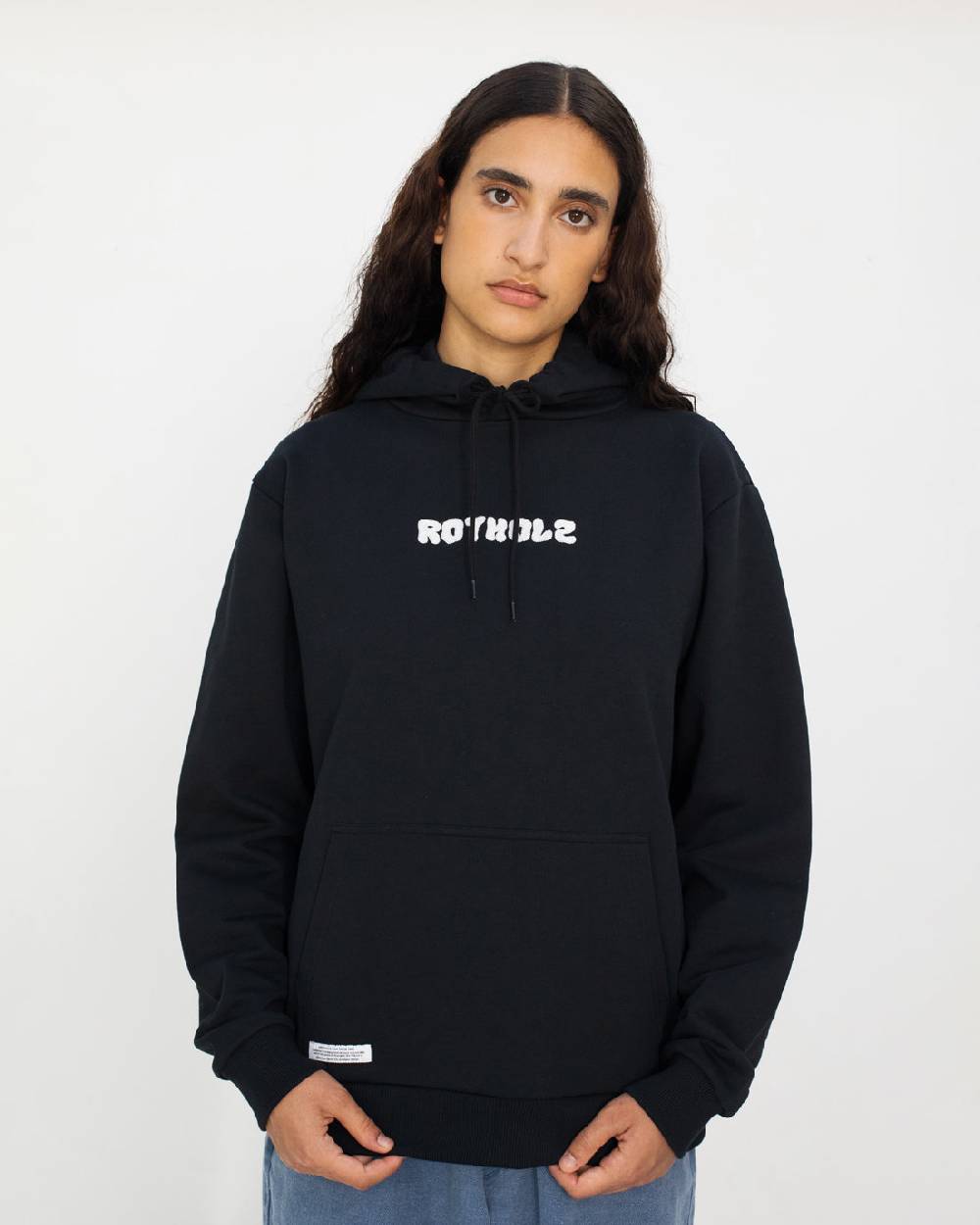 Rotholz Logo Hoodie Bio Baumwolle - Schwarz Muttertagsangebot