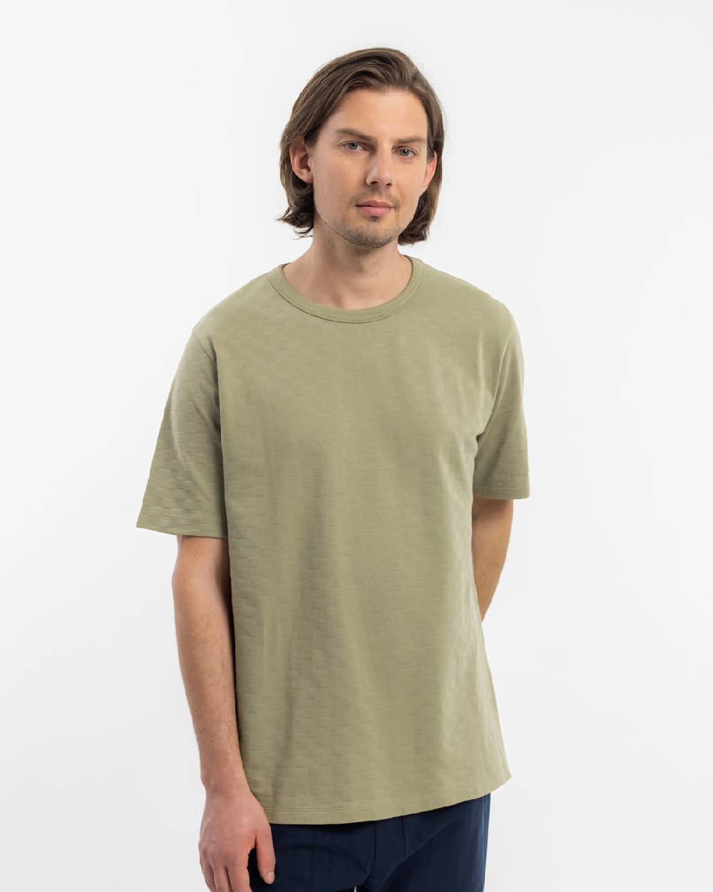 Rotholz Strukturiertes T-Shirt Bio Baumwolle - Grün Tägliche Deals