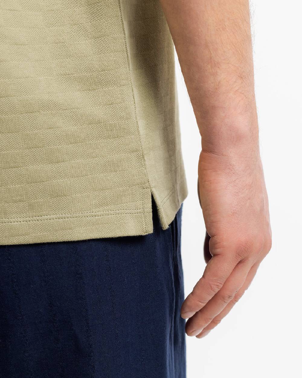 Rotholz Strukturiertes T-Shirt Bio Baumwolle - Grün Tägliche Deals