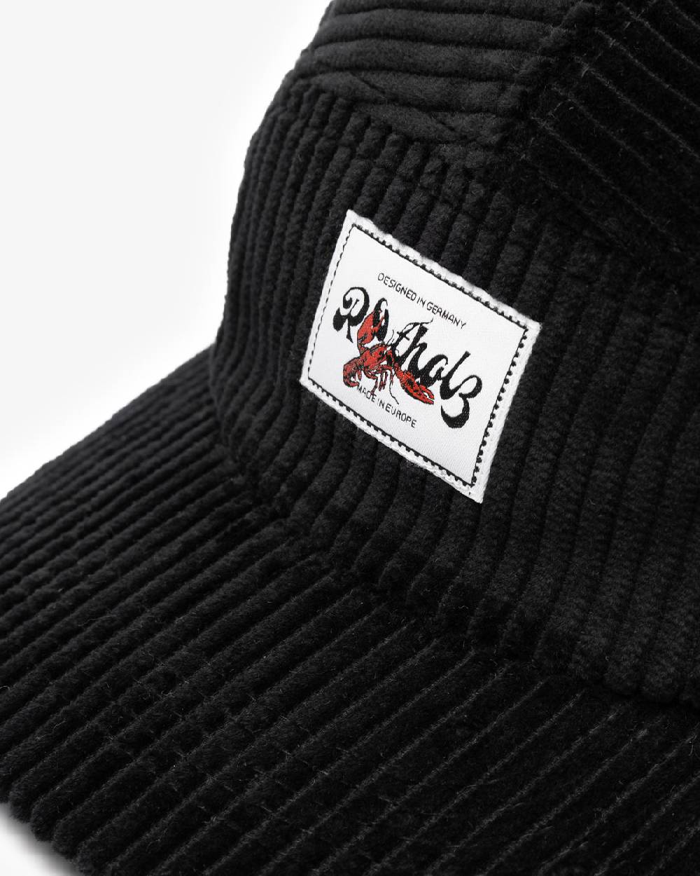 Rotholz Cord 5-Panel Bio Baumwolle - Schwarz Letzte 3 Tage