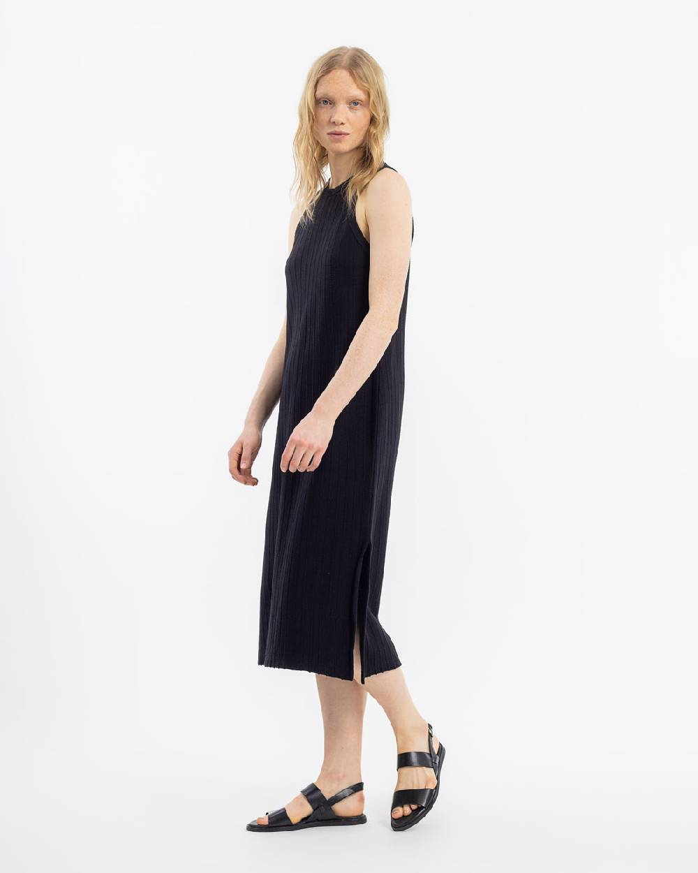 Rotholz Strick Kleid Bio Baumwolle - Schwarz Neueste Stile