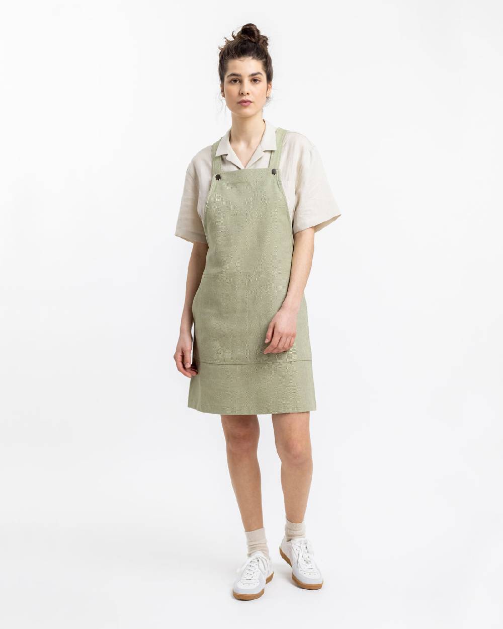 Rotholz Latzkleid aus Bio Canvas Grün Kariert Letzter Tag