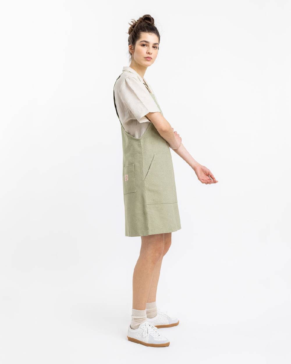Rotholz Latzkleid aus Bio Canvas Grün Kariert Letzter Tag