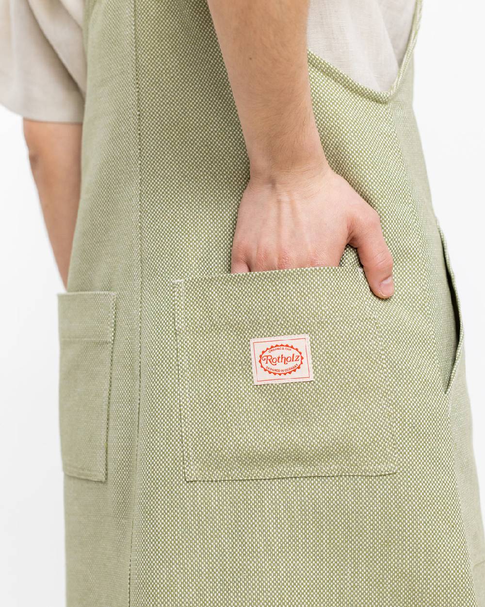 Rotholz Latzkleid aus Bio Canvas Grün Kariert Letzter Tag