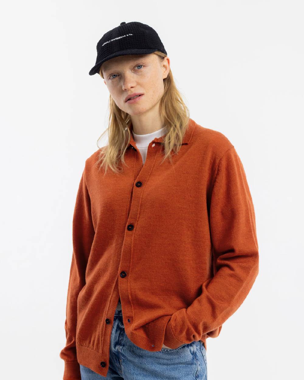 Rotholz Strick Shirt Merinowolle - Rot Rabatte dieses Monats