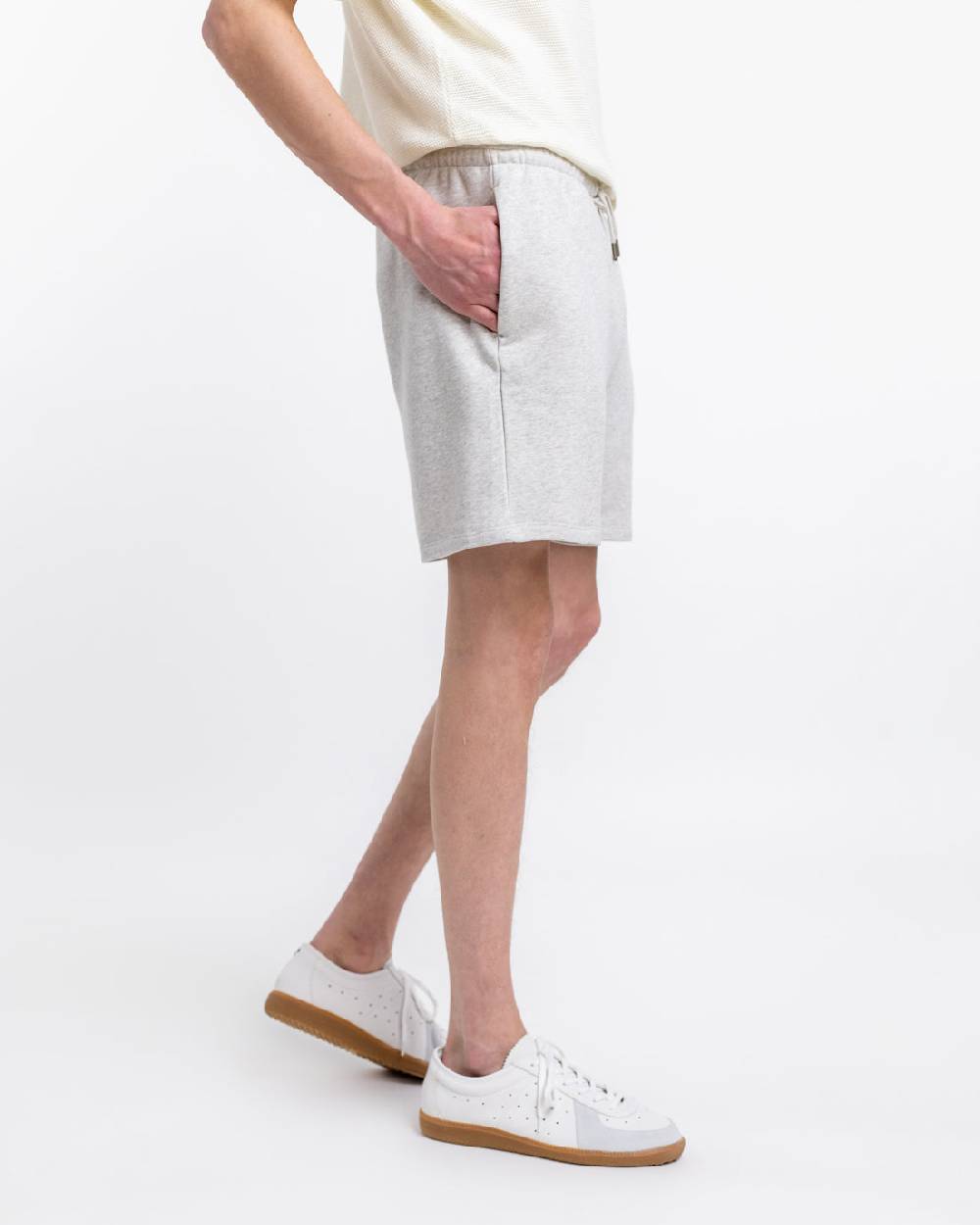 Rotholz Logo Sweatshorts aus Bio-Baumwolle Grau Blitzverkäufe