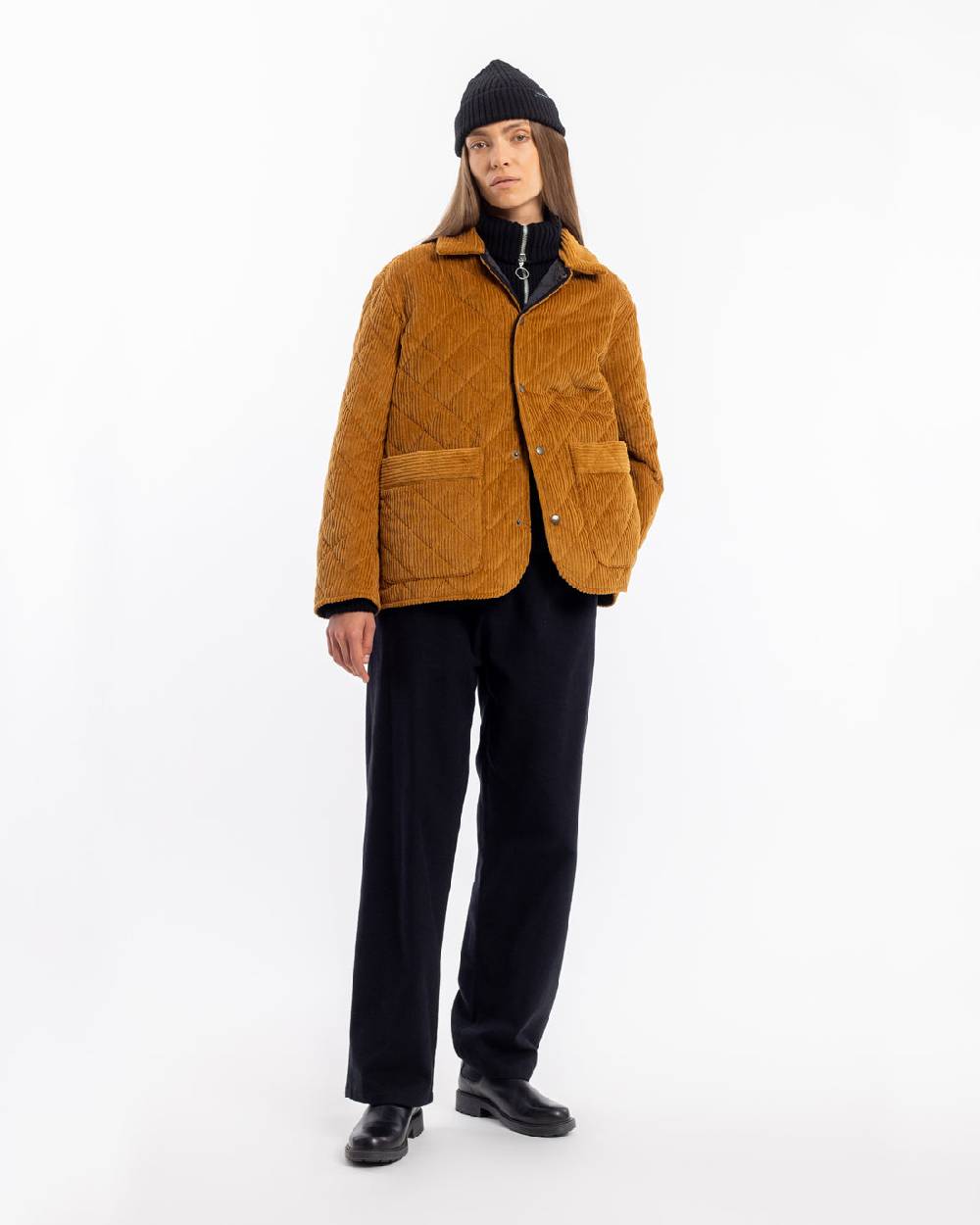 Rotholz Gesteppte Cord Jacke - Toffee Fabrikpreis