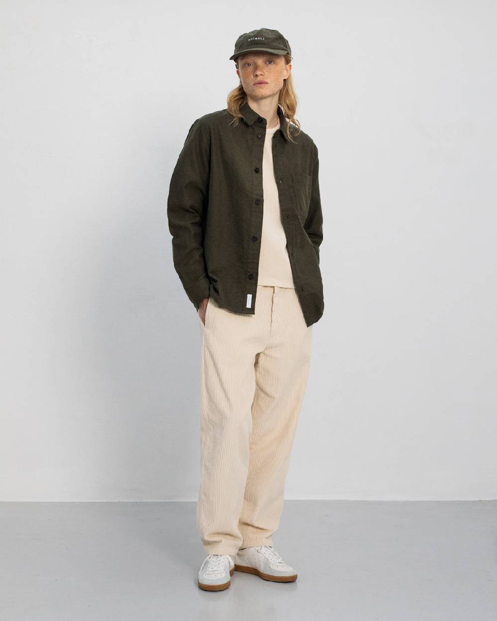 Rotholz Flannel Hemd Bio Baumwolle - Grün Großer Ausverkauf