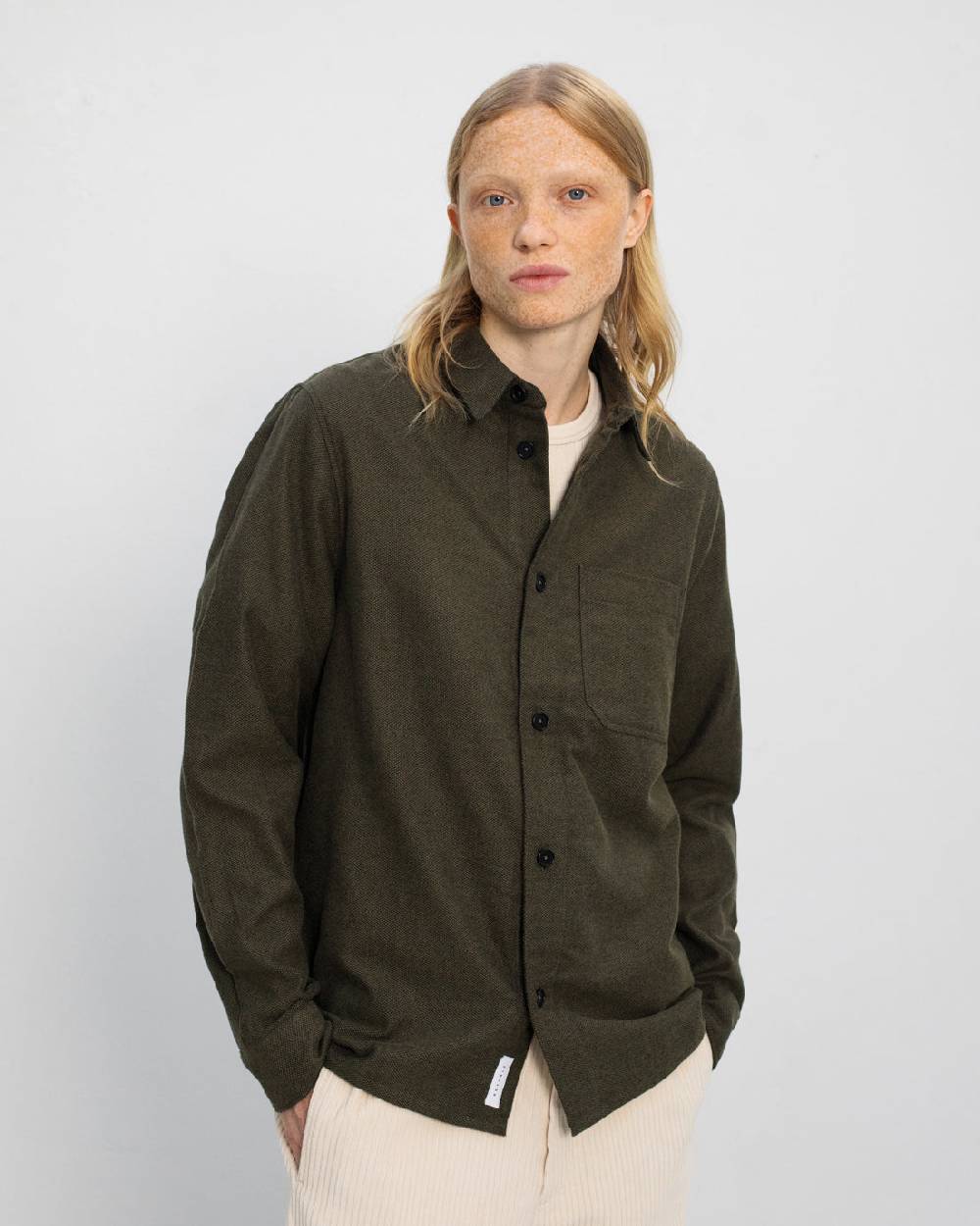 Rotholz Flannel Hemd Bio Baumwolle - Grün Großer Ausverkauf