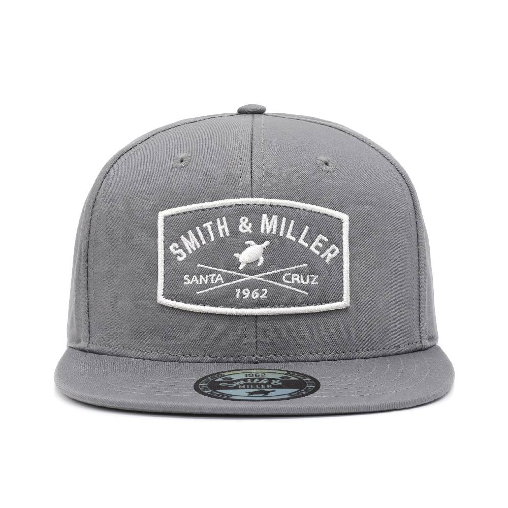 Smith & Miller Lambert Unisex Flat Snapback Cap, charcoal Letzte 2 Tage