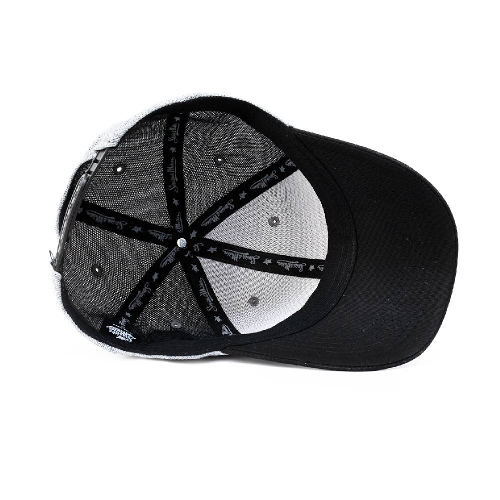 Smith & Miller Tencel Curved Cap, heather lt.grey - black 50% Rabatt mit kostenlosem Versand