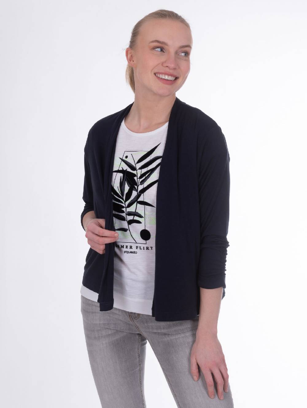 Sonia Originelli Sweatjacke, 3/4 Arm, Schalkragen - Fashion, Damenmode, Herrenmode Hotsell