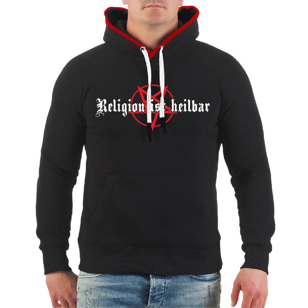 Spass Kostet 3 farbiger Kapuzenpullover Religion ist heilbar Kostenloser Versand