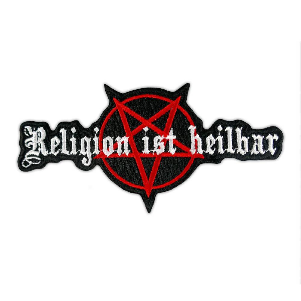 Spass Kostet Aufnäher Aufbügler Religion ist heilbar Heißer Verkauf