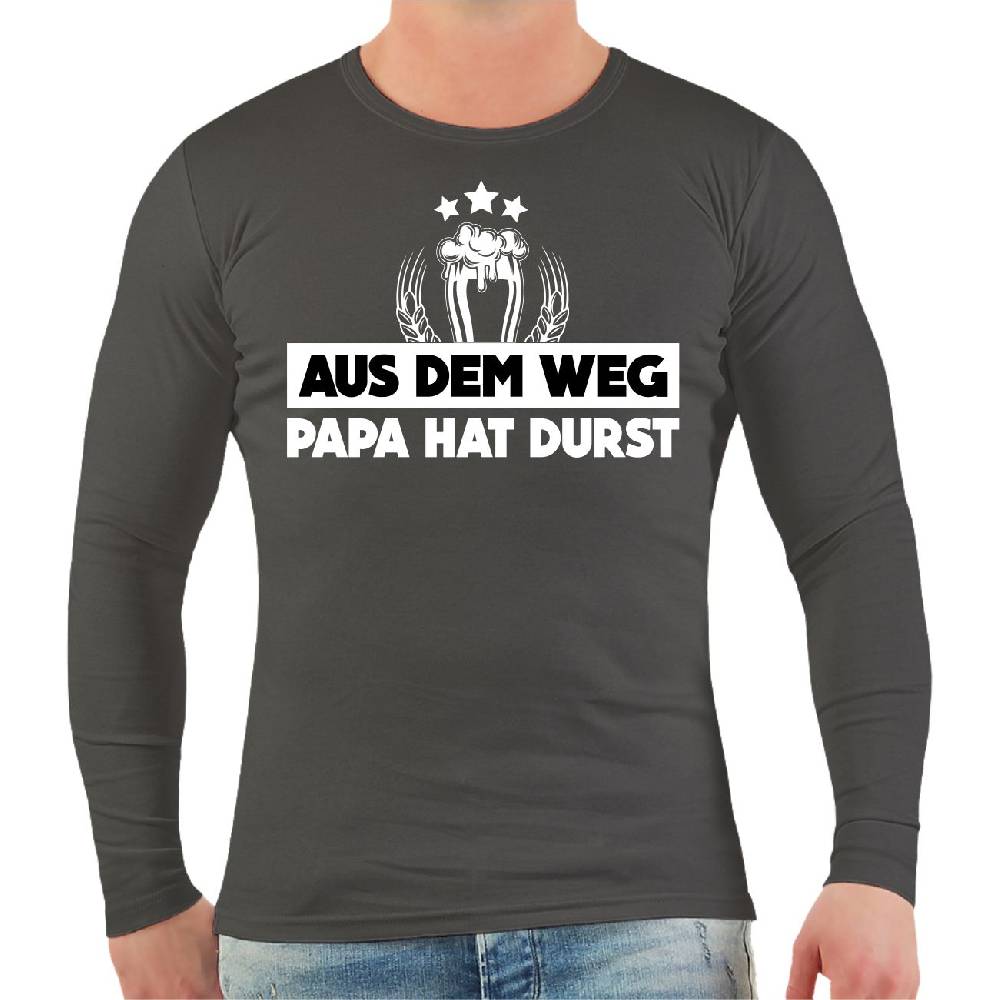 Spass Kostet Männer Longsleeve Aus dem Weg PAPA HAT DURST Riesige Ersparnisse