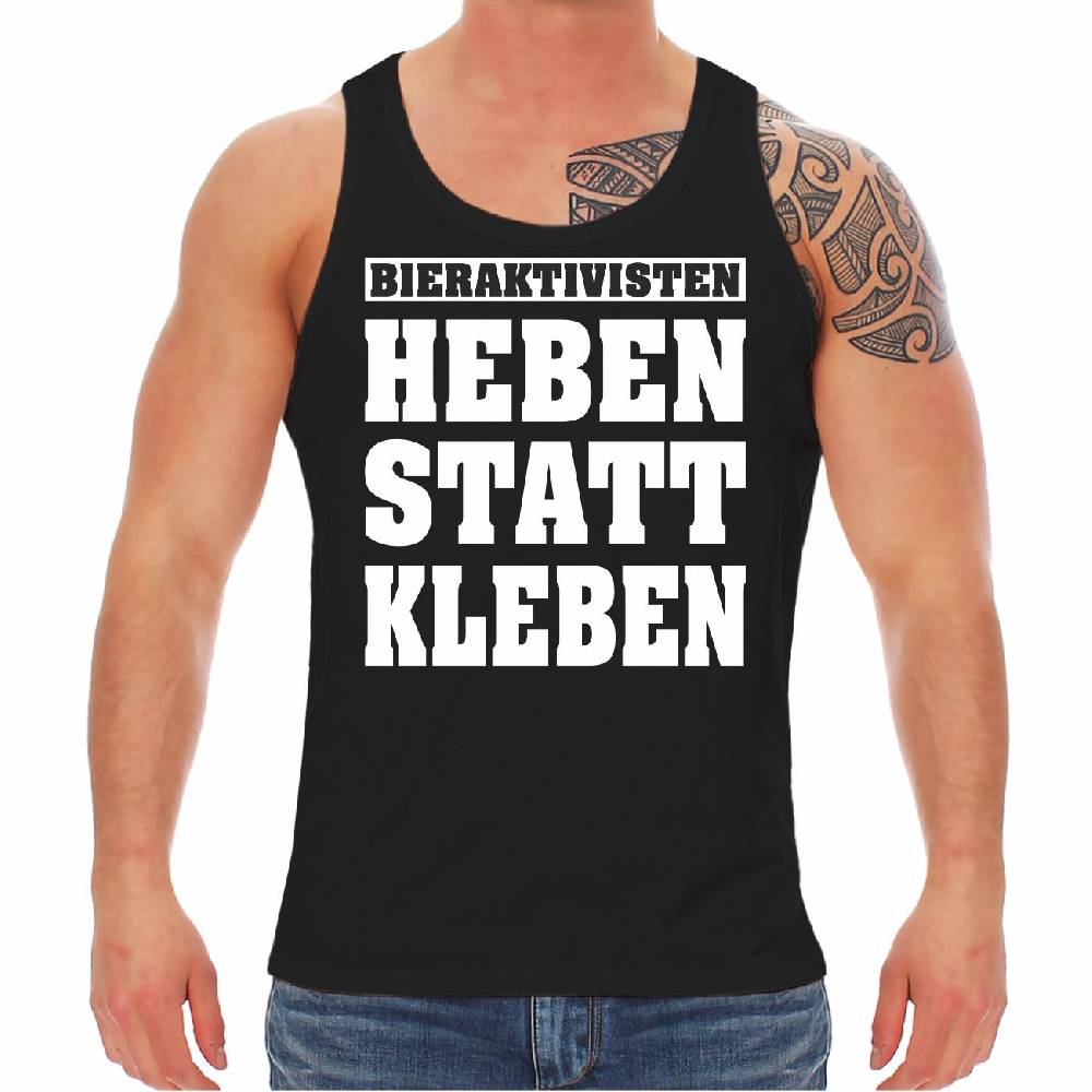Spass Kostet Männer Träger Bieraktivisten Heben statt Kleben Zeitbegrenzte Promotion