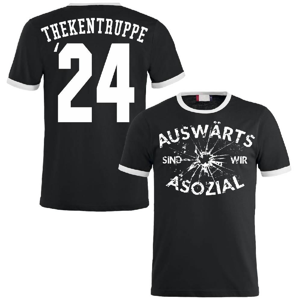 Spass Kostet Männer T-Shirt Auswärts sind wir Asozial Thekentruppe 2024 S bis 8XL Bis zu 65% Rabatt
