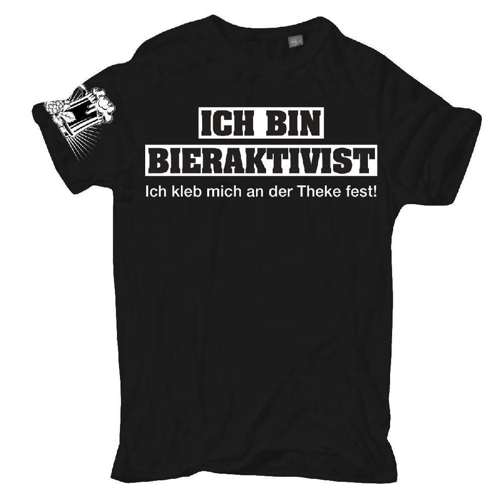 Spass Kostet Übergrößen Männer T-Shirt Bieraktivist Ich kleb mich an der Theke fest 3XL bis 8XL Begrenzt auf 3 Tage